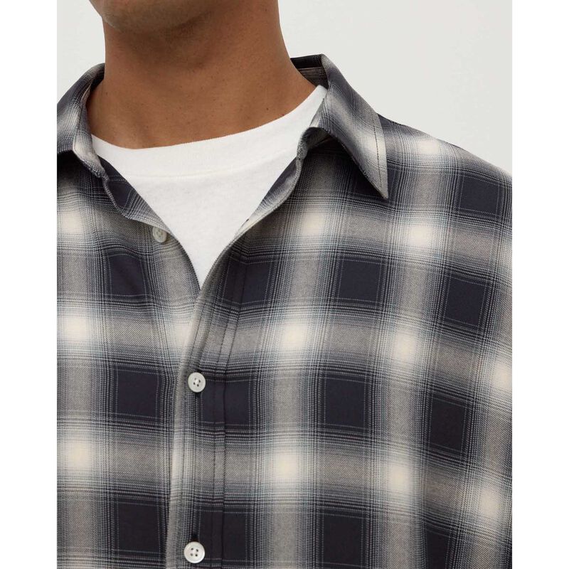 Assembly Label Elio Japanese Check Long Sleeve Shirt True Navy/Cream image number 2